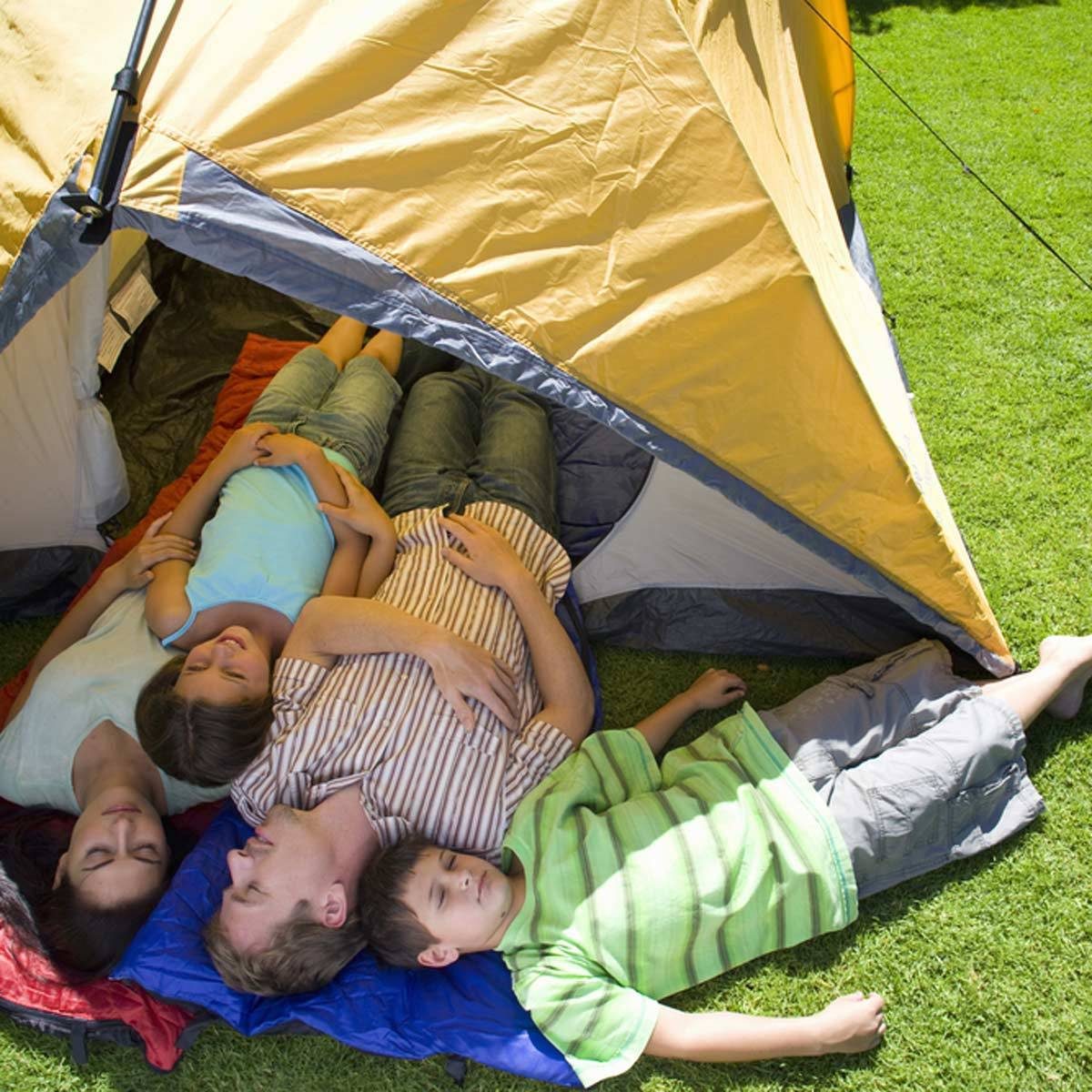 Family in Tent
