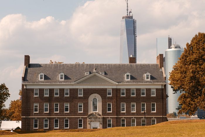 Ancient buildings of Governor's Island - New York City.