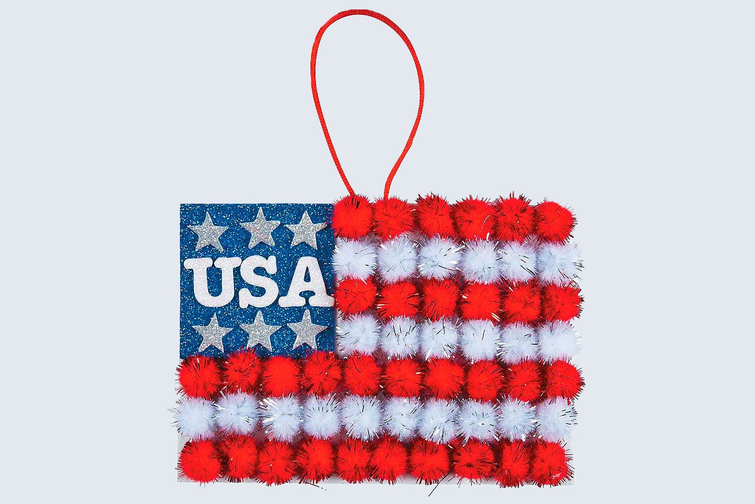 Pom Pom Flag Sign Crafts For Kids
