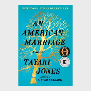 A book cover features a gold tree on a blue background. Text: 