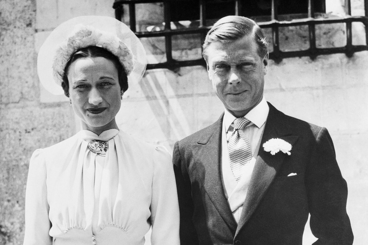 portrait of the Duke and Duchess of Windsor after their marriage at the Chateau De Cande, in Monts, France